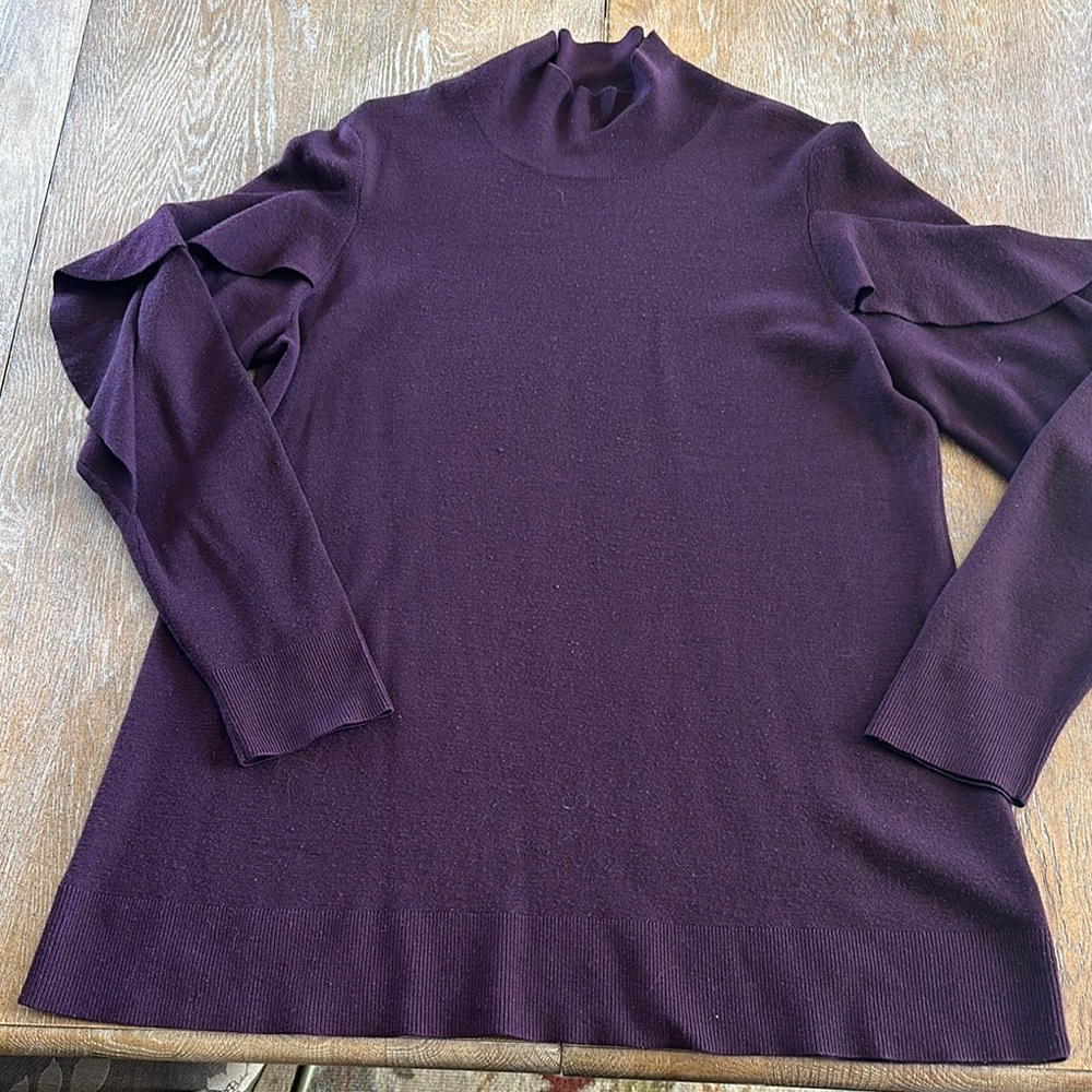 Chic Purple Long Sleeve Tunic Sweater
